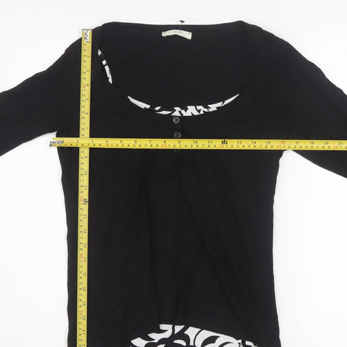 Marks and Spencer Women Black 3/4 Sleeve Camisole Blouse Size 14