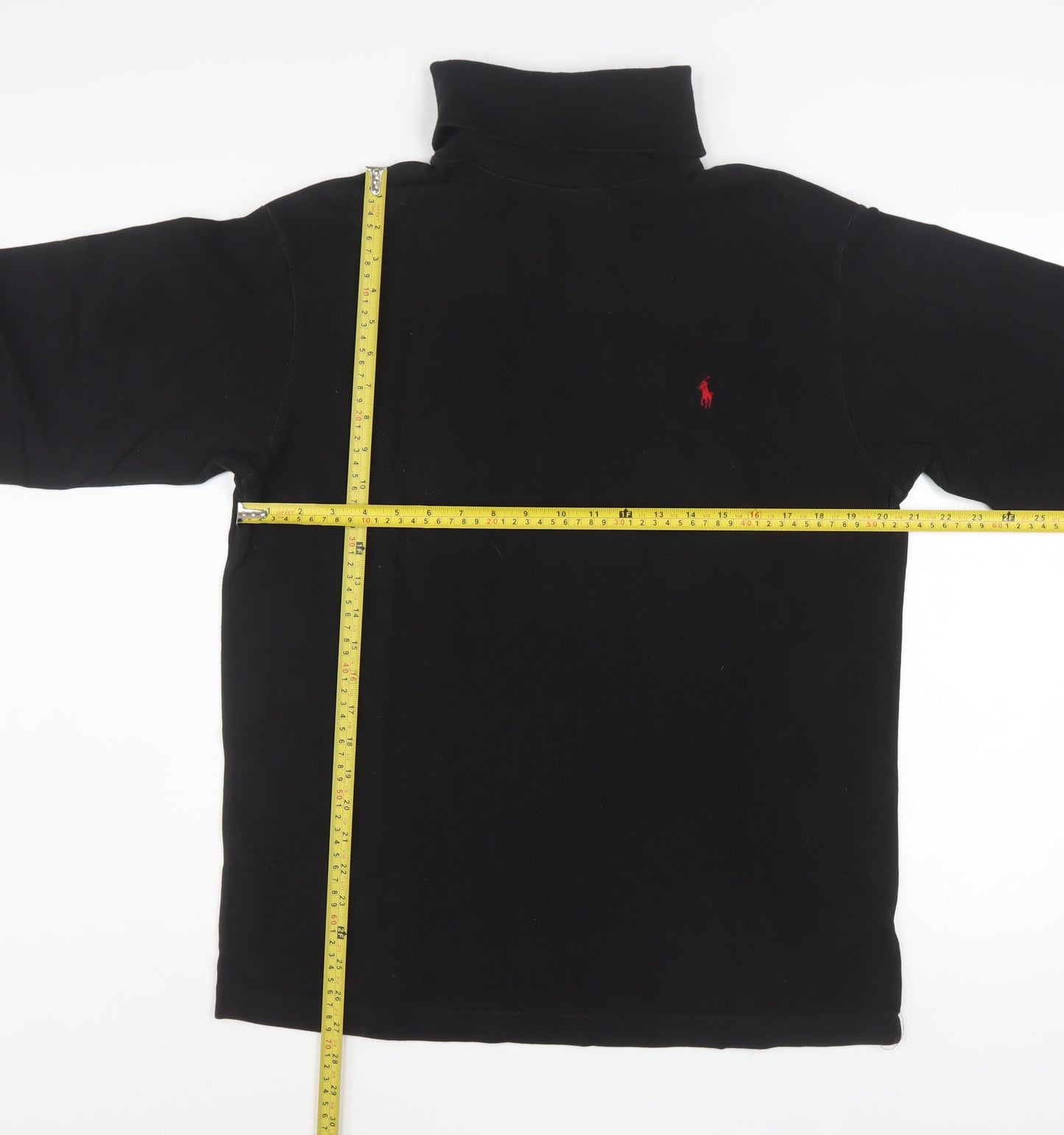 Ralph Lauren Men's Black Roll Neck Cotton Pullover Sweatshirt M