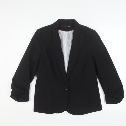 Atmosphere Women Black Size 12 Single-Breasted Blazer Jacket