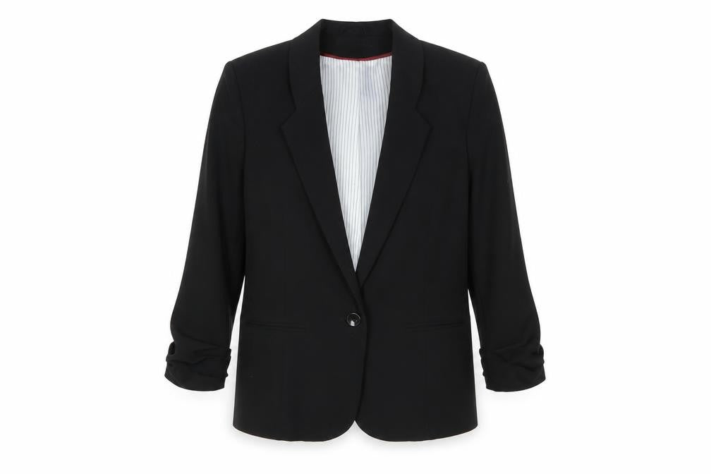 Front view of Atmosphere Women Black, size 12, Single-Breasted Blazer Jacket