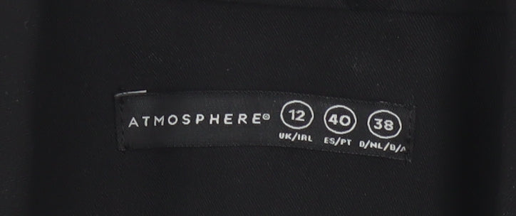Atmosphere Women Black Size 12 Single-Breasted Blazer Jacket