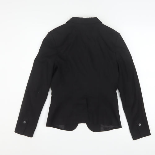 H&M Women's Black Classic Single-Breasted Blazer UK 8