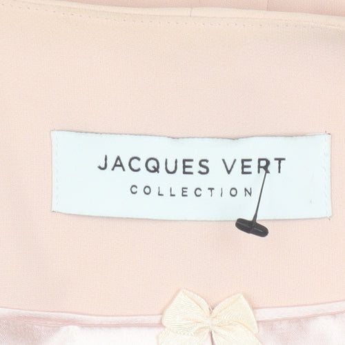 Jacques Vert Women's Pink Blazer Jacket Size 18 Formal Short Sleeve
