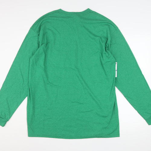 Men’s Green Ontario Kenora Canada Long Sleeve Cotton Blend T-Shirt XL