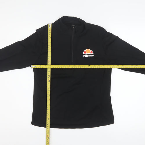 Ellesse Women's Black 1/2 Zip Long Sleeve Pullover Sweatshirt Size 12