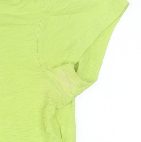 White Stuff Women’s Green Cotton Scoop Neck T-Shirt Size 14