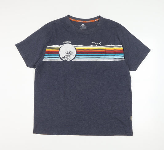 Trespass Men's Blue 2XL Quick Dry Graphic T-Shirt