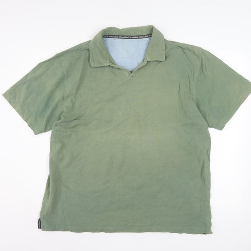Hawkshead Mens Green Cotton Short Sleeve Collared Casual Shirt L