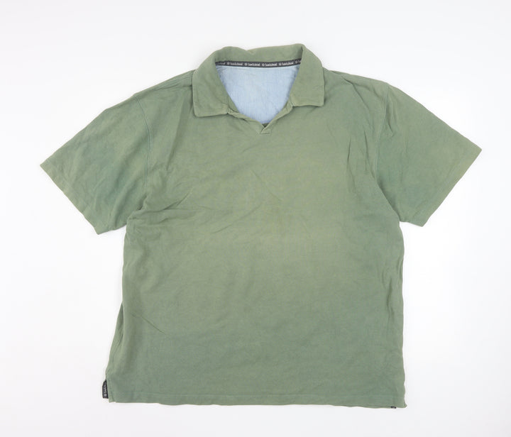 Hawkshead Mens Green Cotton Short Sleeve Collared Casual Shirt L