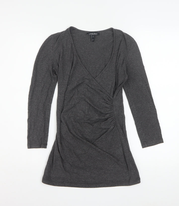 Isabella Oliver Women’s Grey Wrap Maternity Jersey Top Size S