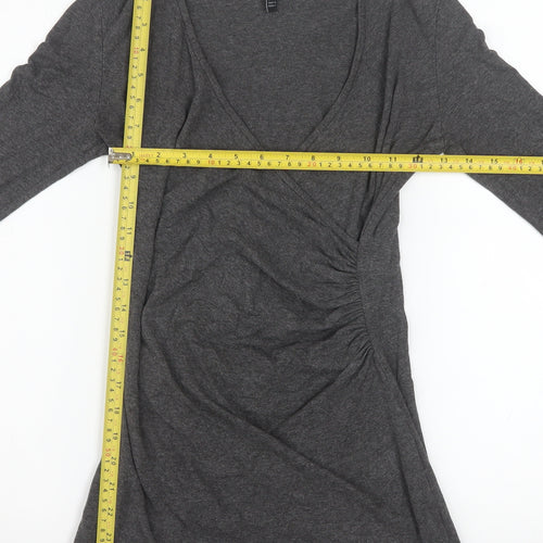 Isabella Oliver Women’s Grey Wrap Maternity Jersey Top Size S