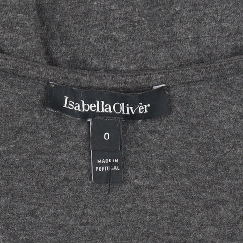 Isabella Oliver Women’s Grey Wrap Maternity Jersey Top Size S