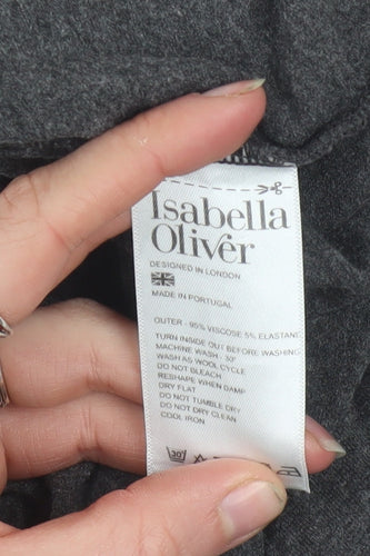 Isabella Oliver Women’s Grey Wrap Maternity Jersey Top Size S