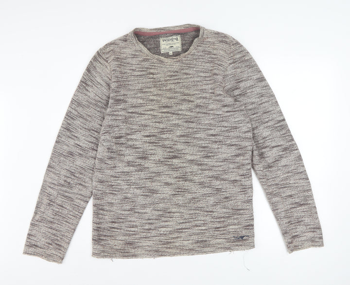 Jack & Jones Men's Grey Knit Pullover Sweatshirt M