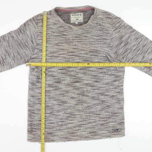Jack & Jones Men's Grey Knit Pullover Sweatshirt M