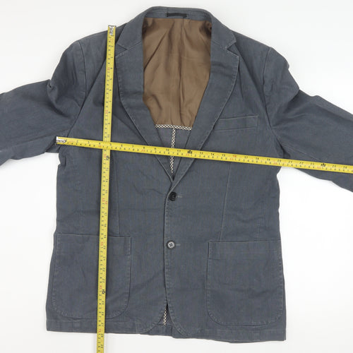 Kaiser Men's Grey Cotton Blazer Jacket Size 40 Regular
