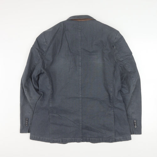 Kaiser Men's Grey Cotton Blazer Jacket Size 40 Regular