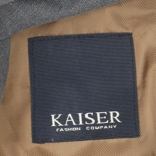 Kaiser Men's Grey Cotton Blazer Jacket Size 40 Regular