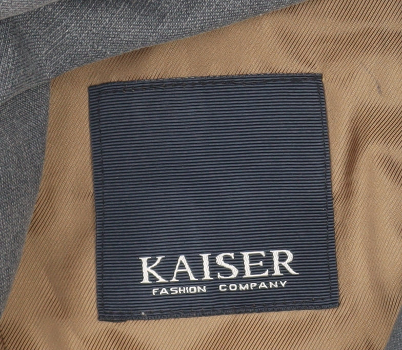 Kaiser Men's Grey Cotton Blazer Jacket Size 40 Regular