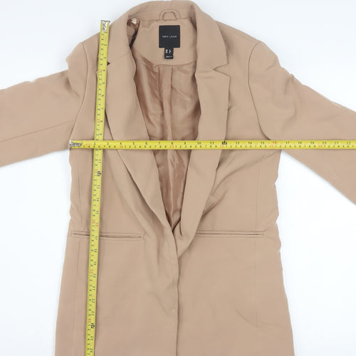 New Look Women’s Beige Blazer Jacket UK 8 Mid-Length Lined