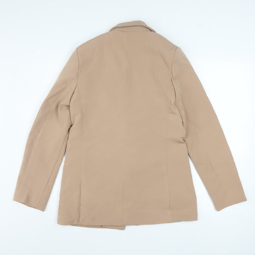 New Look Women’s Beige Blazer Jacket UK 8 Mid-Length Lined