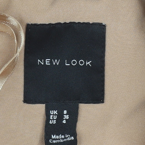 New Look Women’s Beige Blazer Jacket UK 8 Mid-Length Lined