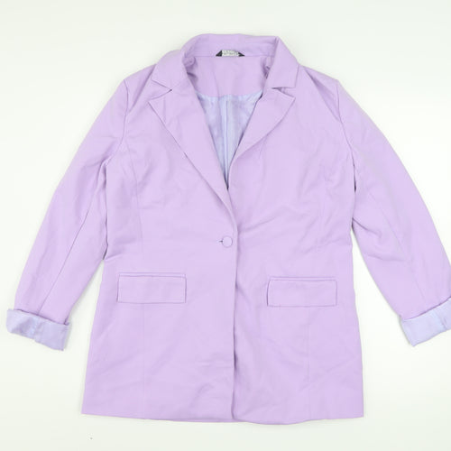 Select Women's Purple Blazer UK 10 Lined Single-Breasted Jacket