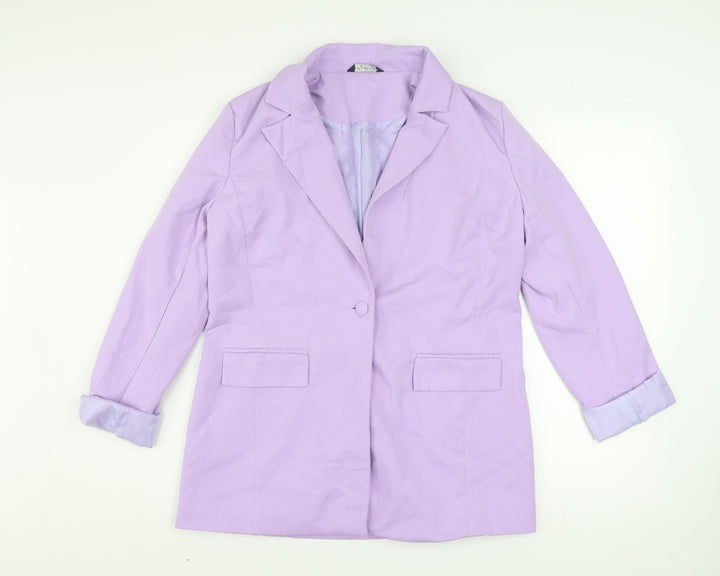 Select Women's Purple Blazer UK 10 Lined Single-Breasted Jacket