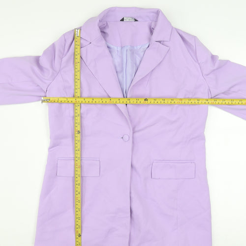 Select Women's Purple Blazer UK 10 Lined Single-Breasted Jacket