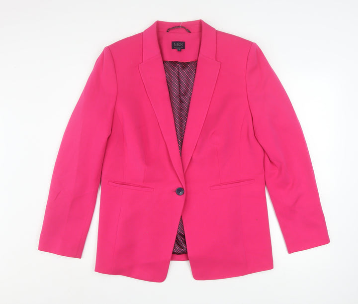 Marks and Spencer Women's Pink Size 16 Blazer Jacket