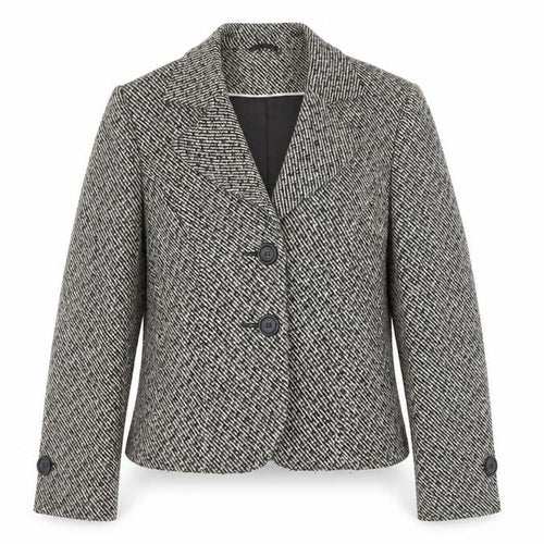 Marks and Spencer Womens Grey Tweed Blazer UK 14 Classic Fit Jacket