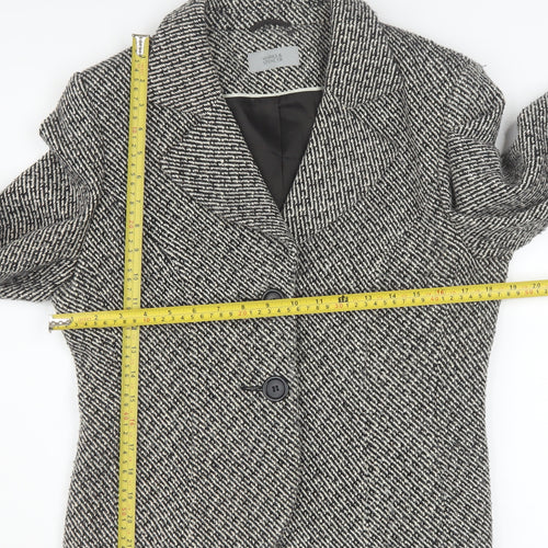 Marks and Spencer Womens Grey Tweed Blazer UK 14 Classic Fit Jacket