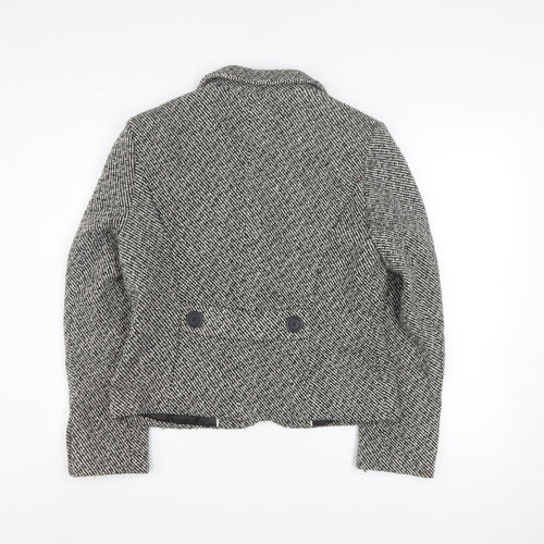 Marks and Spencer Womens Grey Tweed Blazer UK 14 Classic Fit Jacket