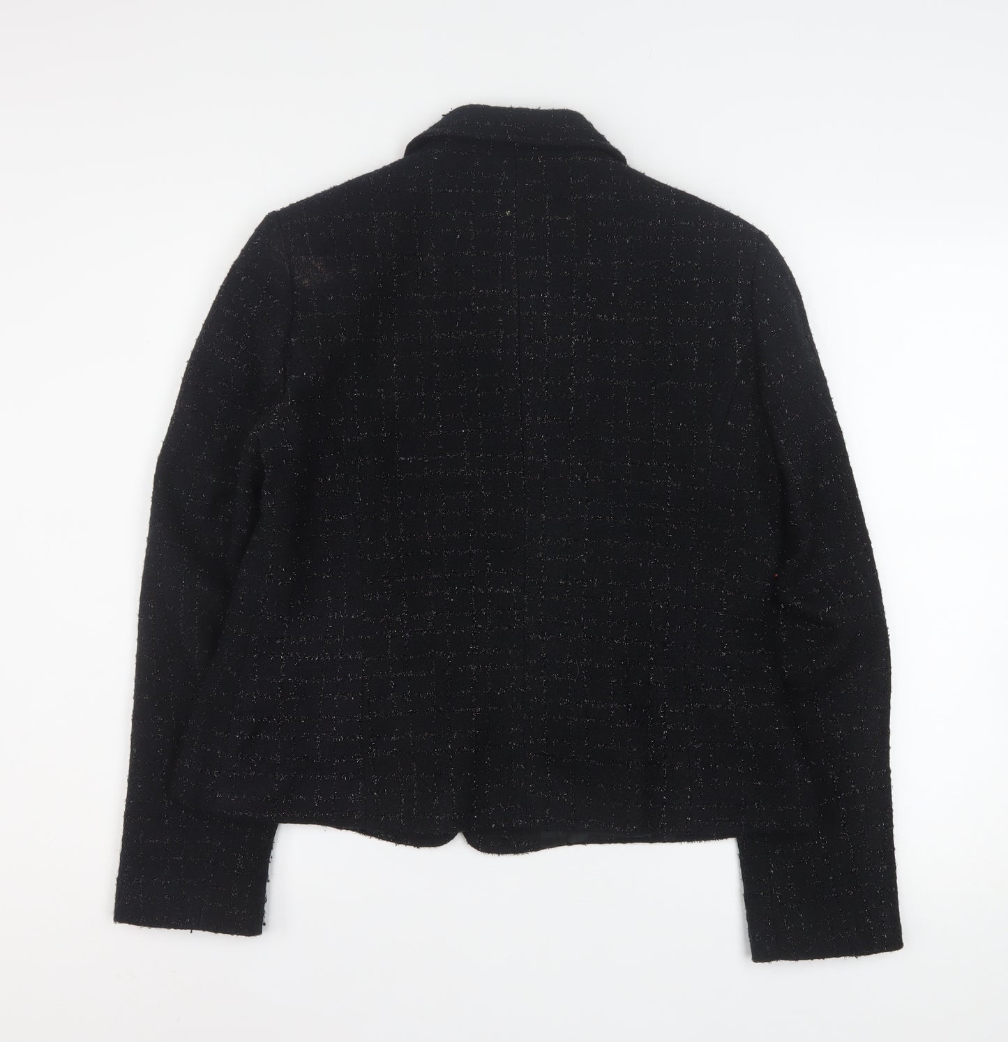 Debenhams Women’s Black Tweed Blazer Size 16 Lined Business Jacket