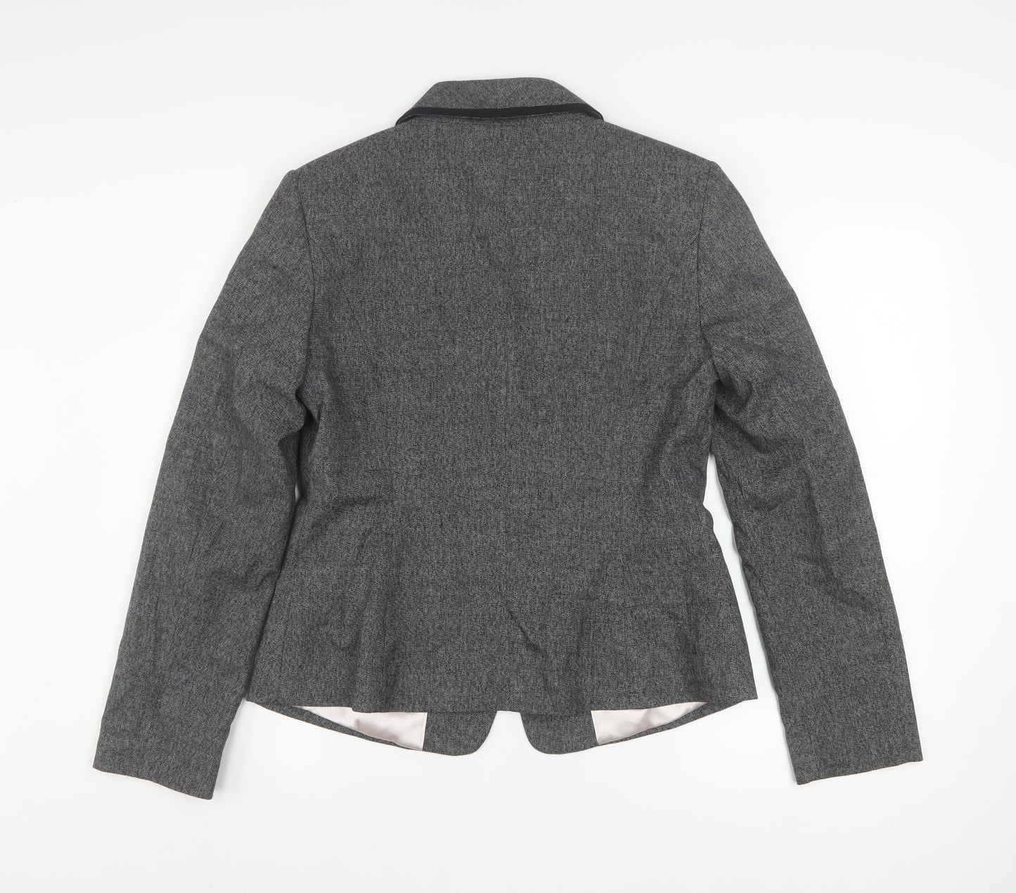 Next Women Grey Size 12 Single-Breasted Suit Jacket Blazer