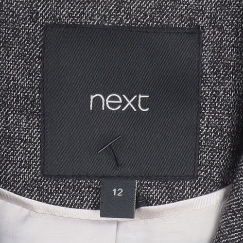 Next Women Grey Size 12 Single-Breasted Suit Jacket Blazer