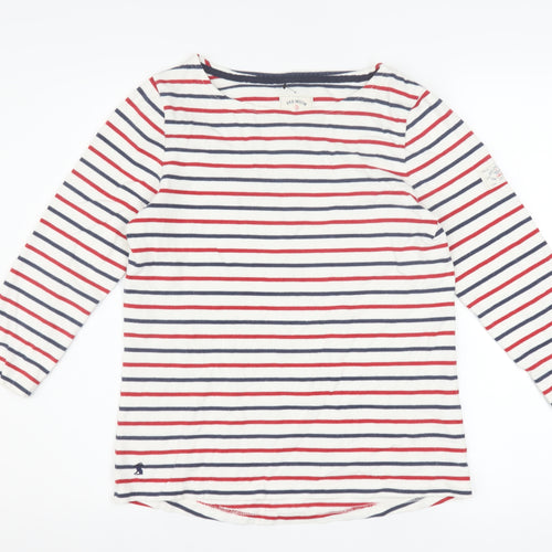 Joules Women’s Multicoloured Striped Long Sleeve Cotton T-Shirt Size 10