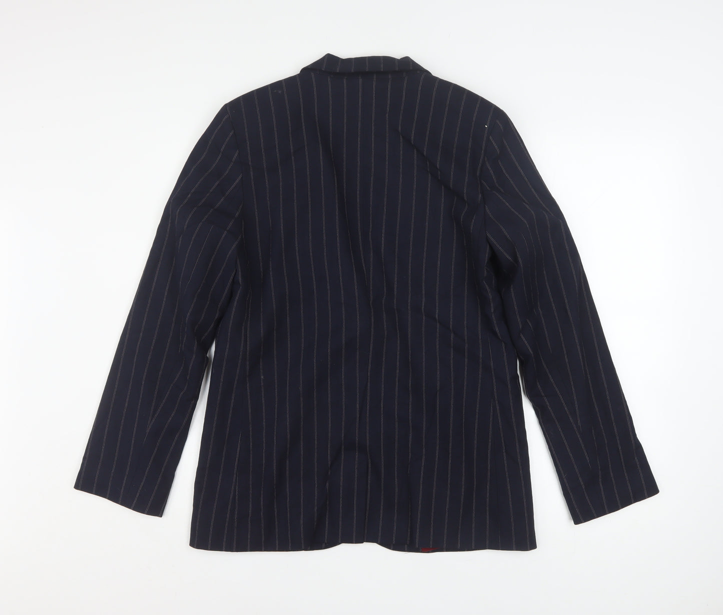 River Island Women's Blue Pinstripe Blazer Size 10 Business Style