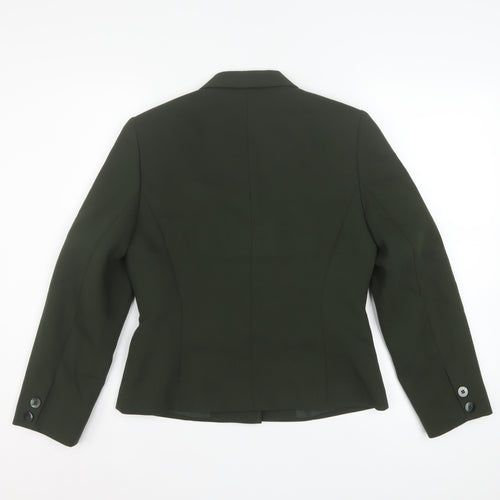 Richards Womens Green Petite Size 8 Classic Blazer Jacket