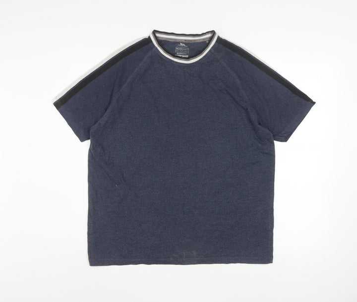 Trespass Mens Blue Quick Dry Crew Neck Short Sleeve T-Shirt Size M