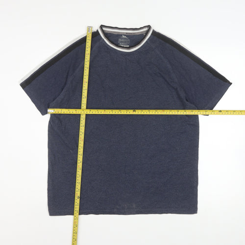 Trespass Mens Blue Quick Dry Crew Neck Short Sleeve T-Shirt Size M