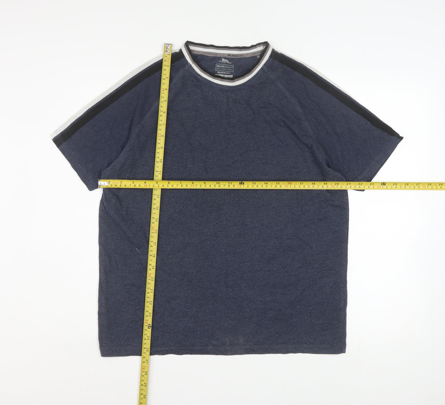 Trespass Mens Blue Quick Dry Crew Neck Short Sleeve T-Shirt Size M