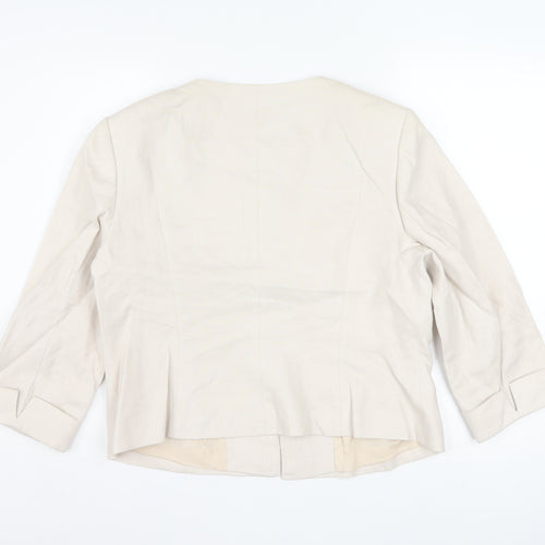 Precis Women Beige Linen Blazer Jacket Size 16 Formal Classic