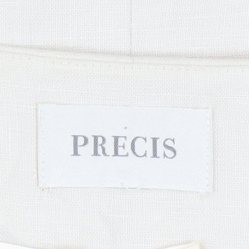 Precis Women Beige Linen Blazer Jacket Size 16 Formal Classic