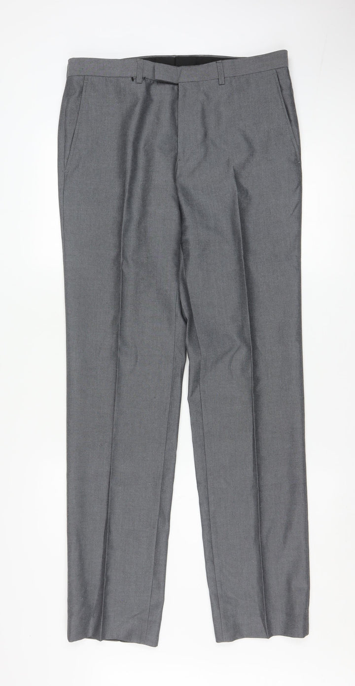 Marks and Spencer Men’s Grey Dress Pants 32R Regular Fit Trousers