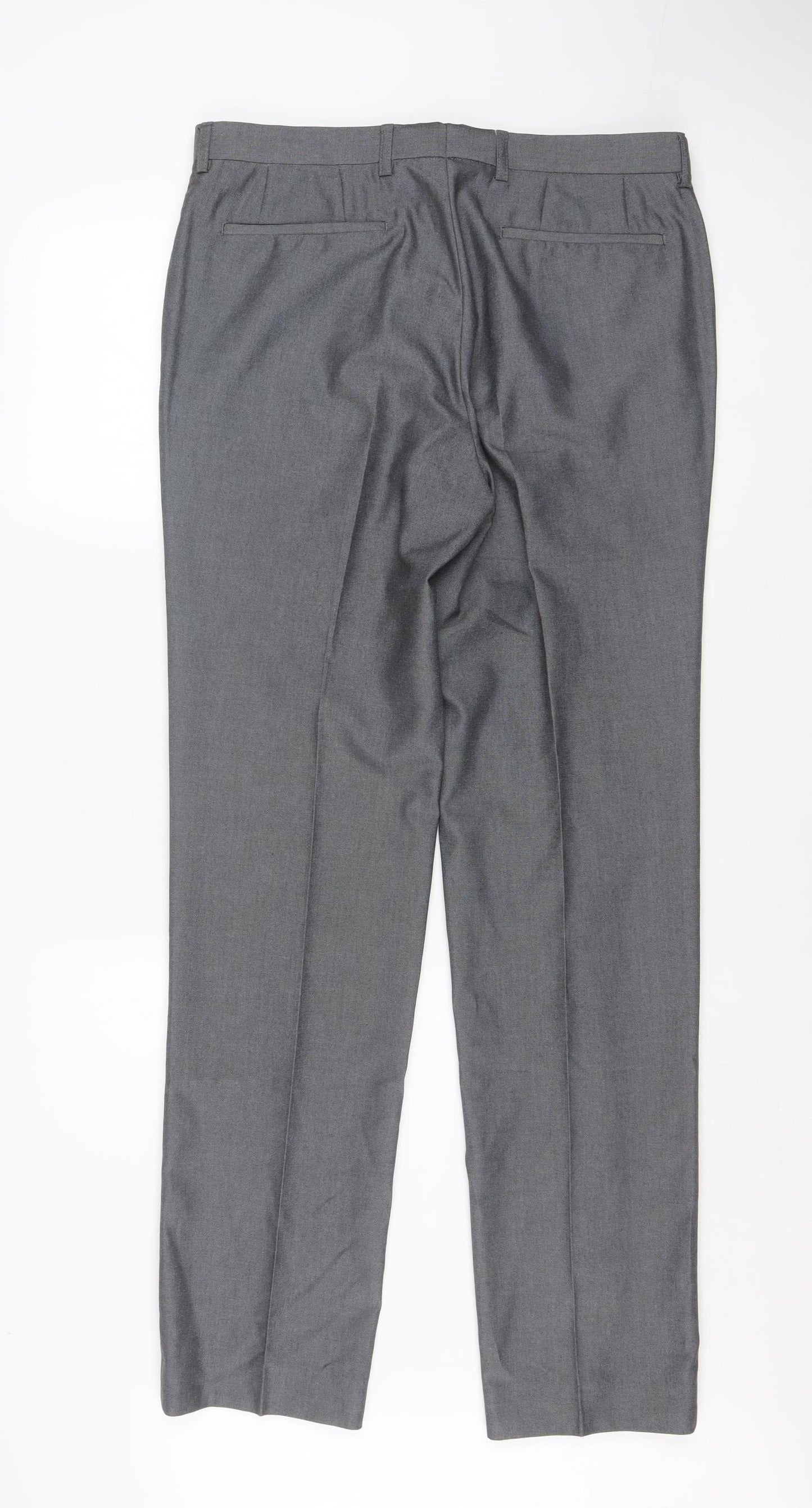 Marks and Spencer Men’s Grey Dress Pants 32R Regular Fit Trousers