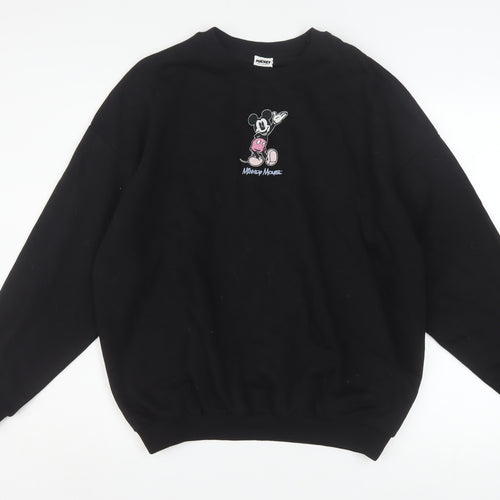 Disney Mickey Mouse at George Women’s Black Sweatshirt Size S 8-10