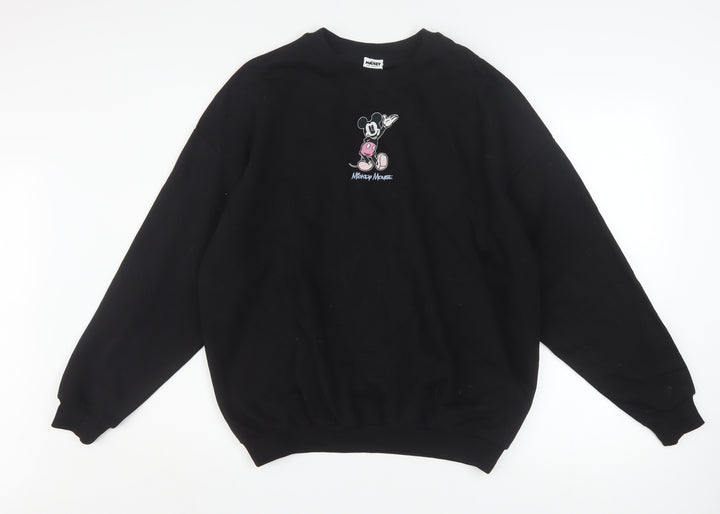 Disney Mickey Mouse at George Women’s Black Sweatshirt Size S 8-10