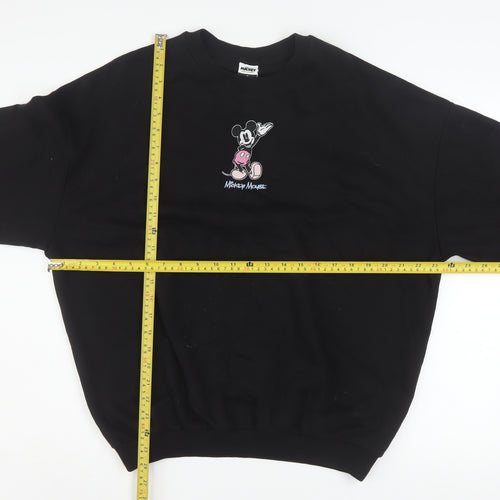 Disney Mickey Mouse at George Women’s Black Sweatshirt Size S 8-10