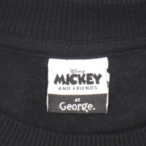 Disney Mickey Mouse at George Women’s Black Sweatshirt Size S 8-10